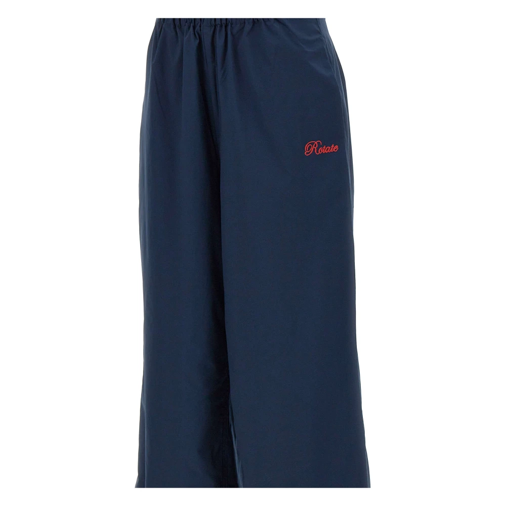 Rotate Birger Christensen Navy Blue Crepe Jogger Broek Blue Dames