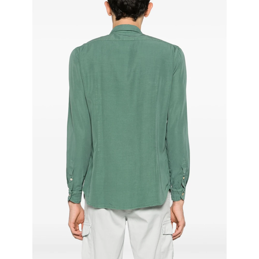 Boglioli Lyocell Shirt Gemaakt in Italië Green Heren