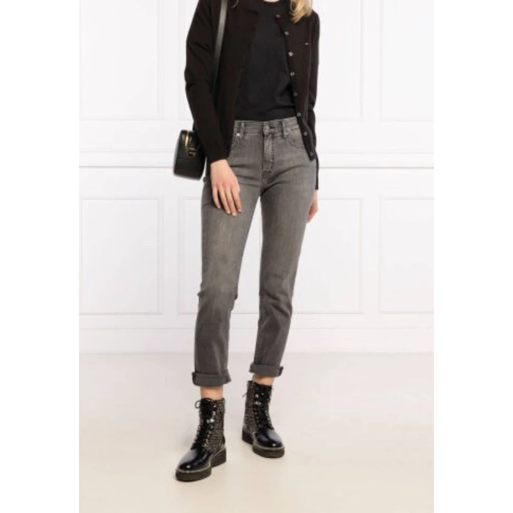 Calvin Klein Slim Fit Mid Rise Dames Jeans Gray Dames
