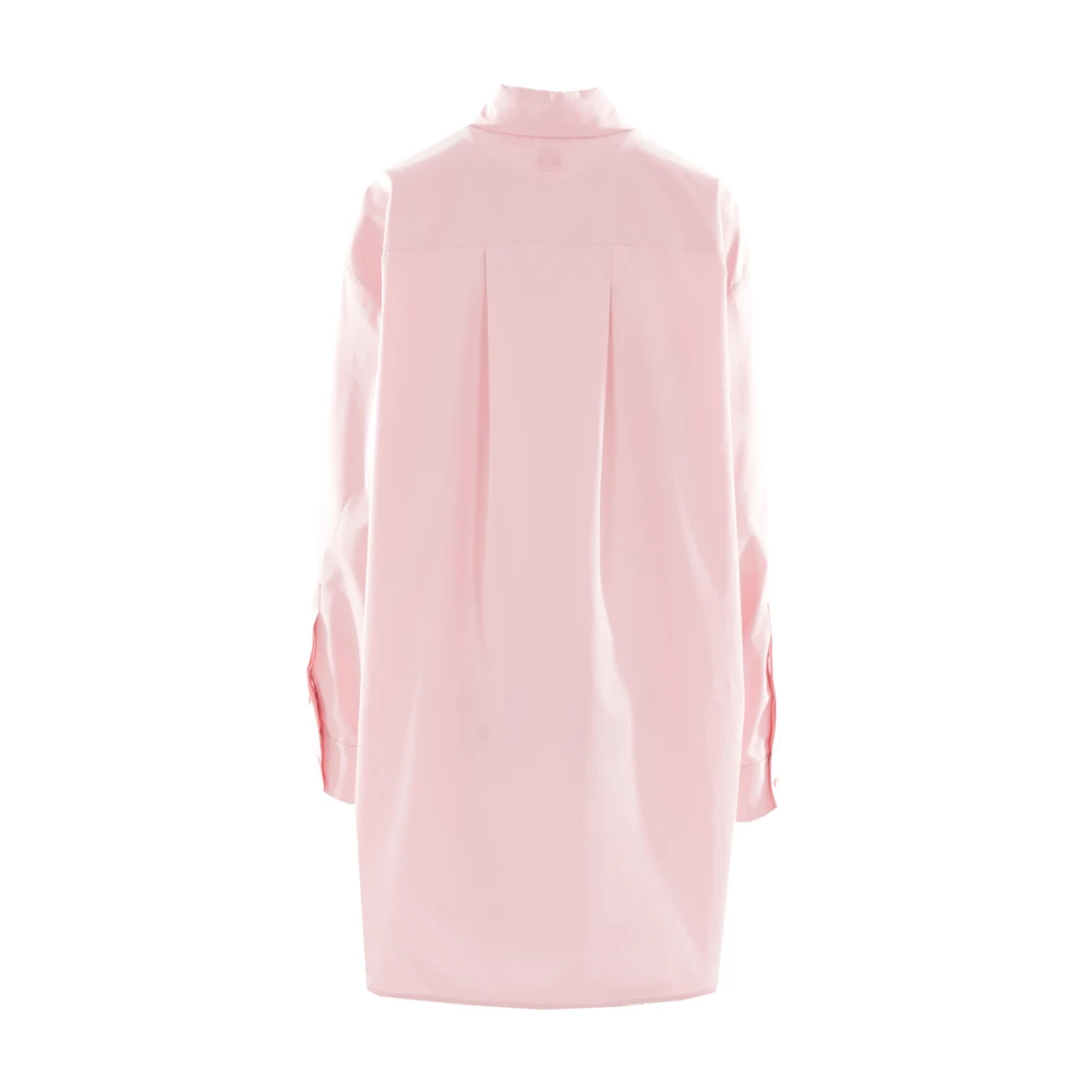 Loewe Roze oversized katoenen overhemd met Anagram borduurwerk Pink Dames