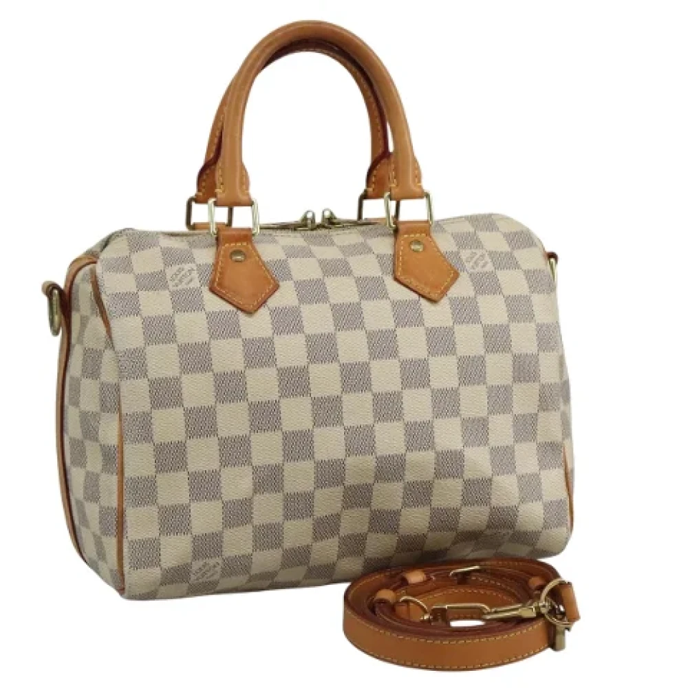 Louis Vuitton Vintage Pre-owned Canvas handbags White Dames