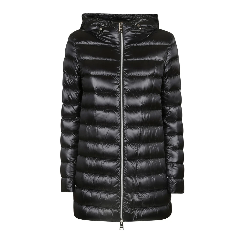 Herno Nylon Ultralight A-Shape Jas Black Dames