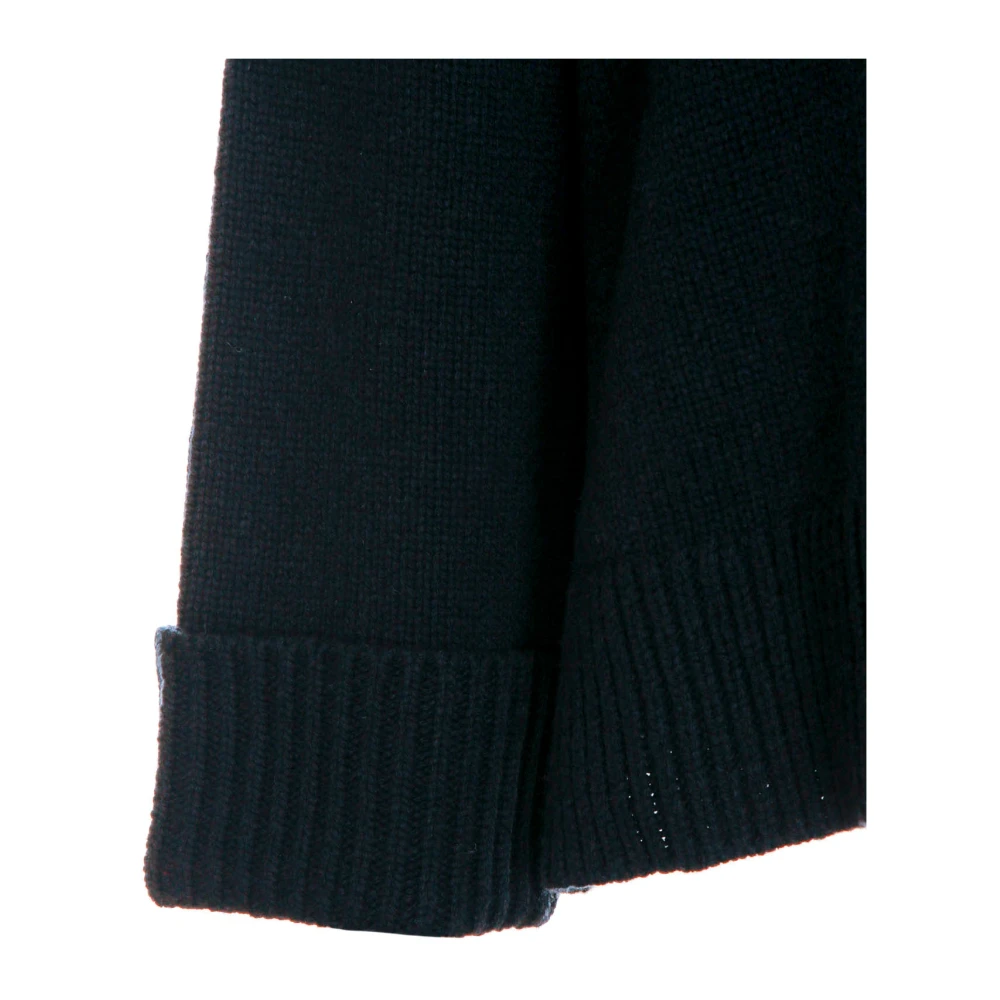 Samsøe Turtleneck Oversized Trui met Splitten Blue Dames