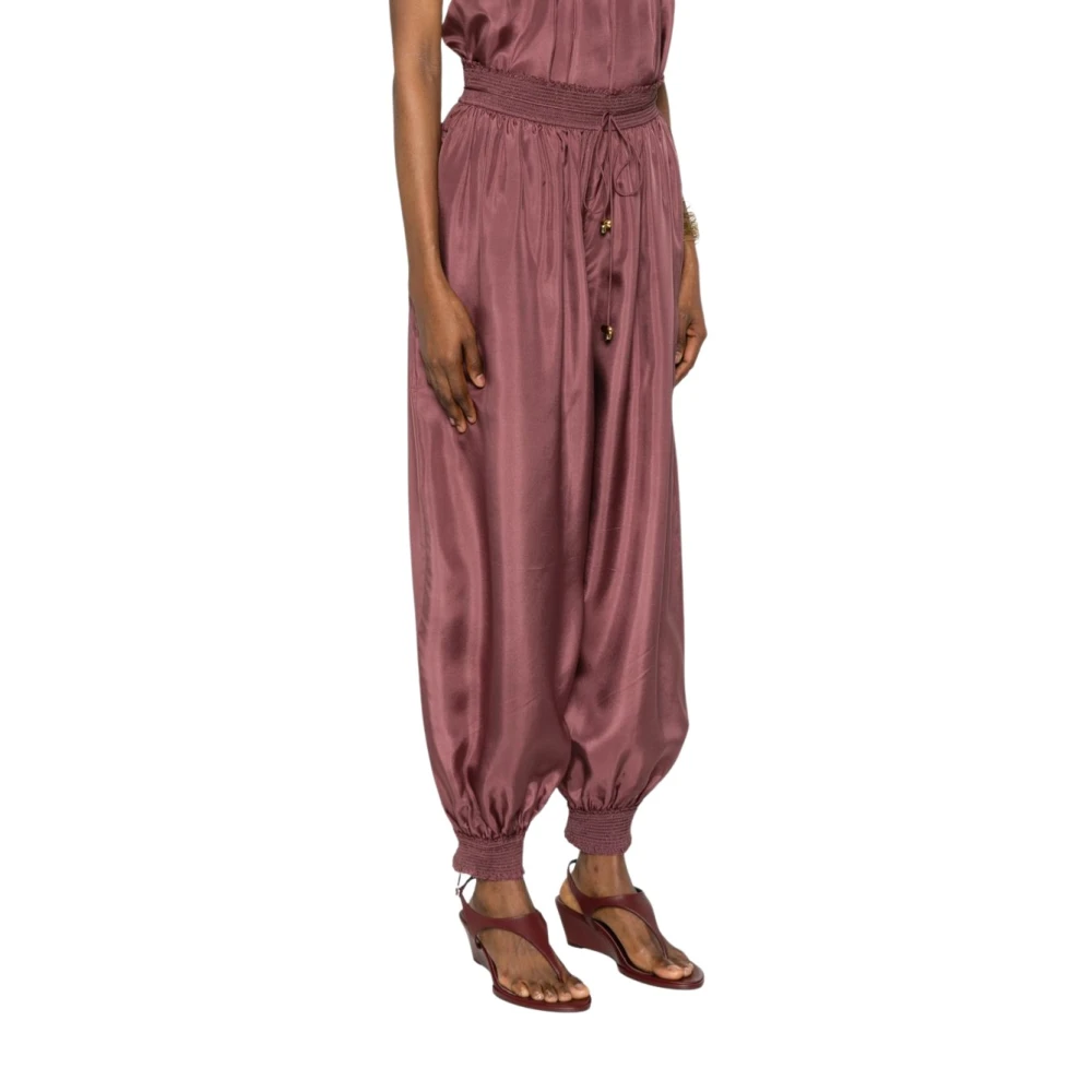 Zimmermann Wide Trousers - Female - Wide Trousers - Pink - S - Trousers