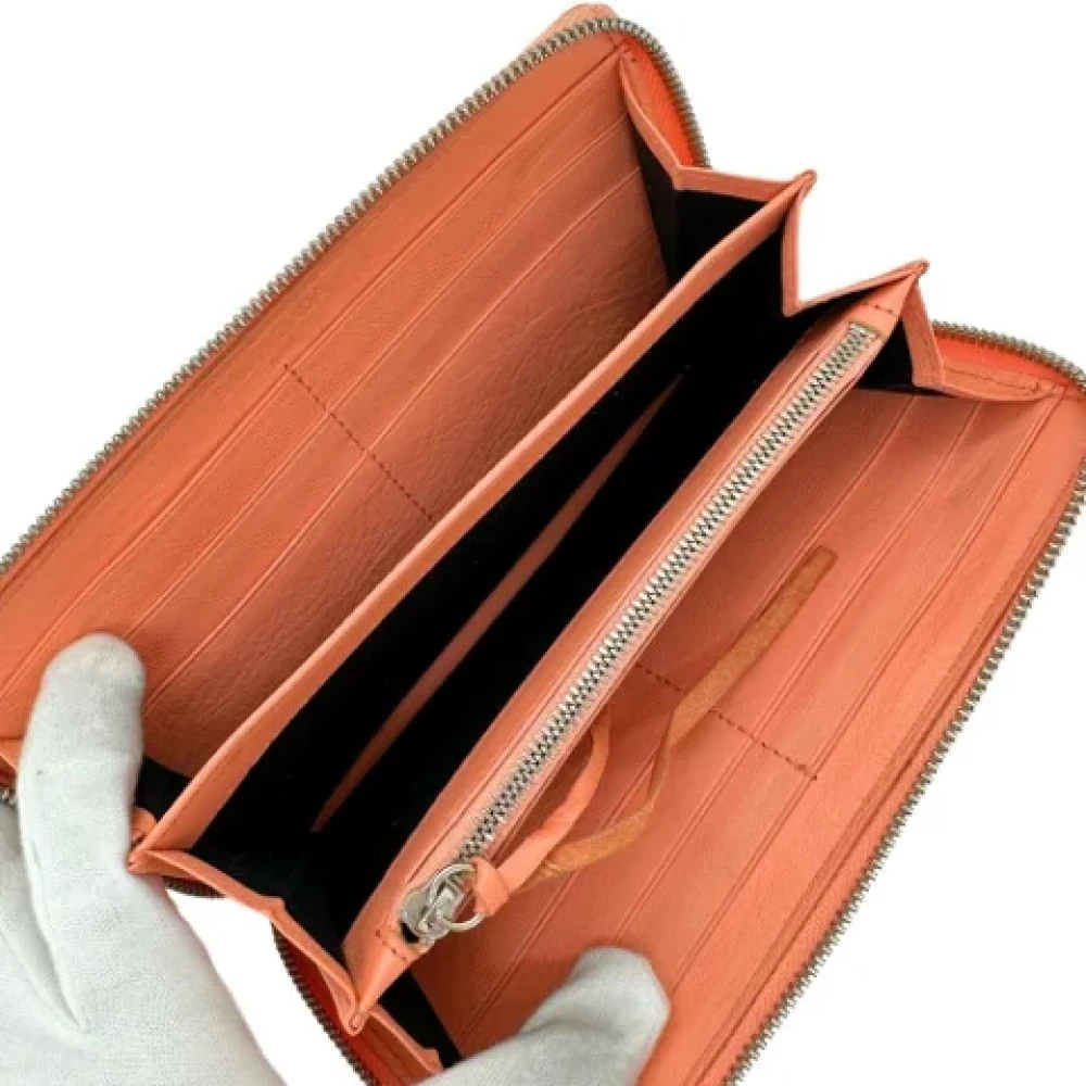 Balenciaga Vintage Pre-owned Leather wallets Orange Dames