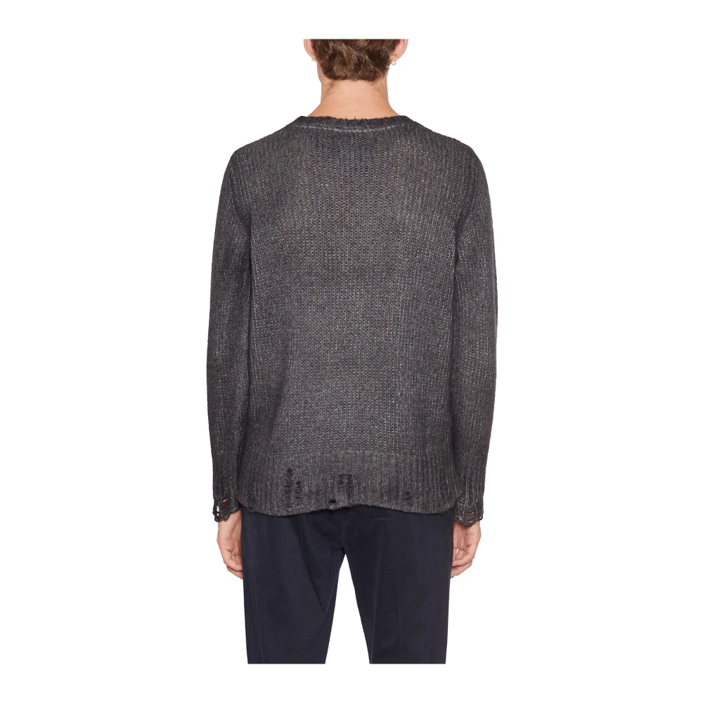 Avant Toi Vernielde Crewneck Sweater Black Heren