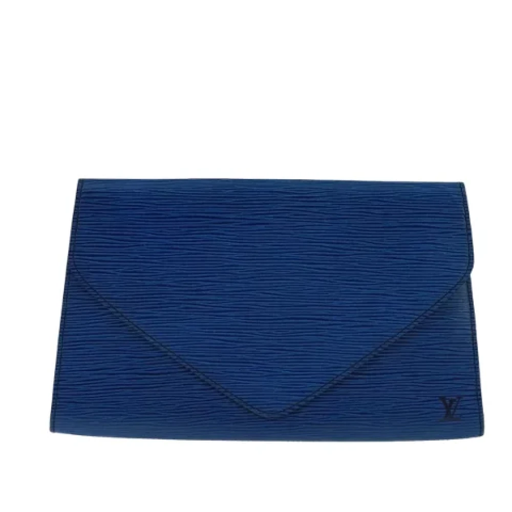 Louis Vuitton Vintage Pre-owned Leather clutches Blue Dames