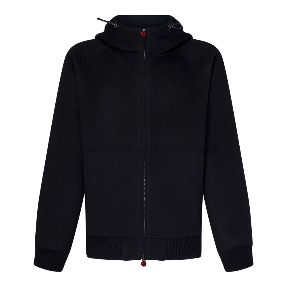 Kiton Blauwe Kasjmierjas met Rode Details Blue Heren