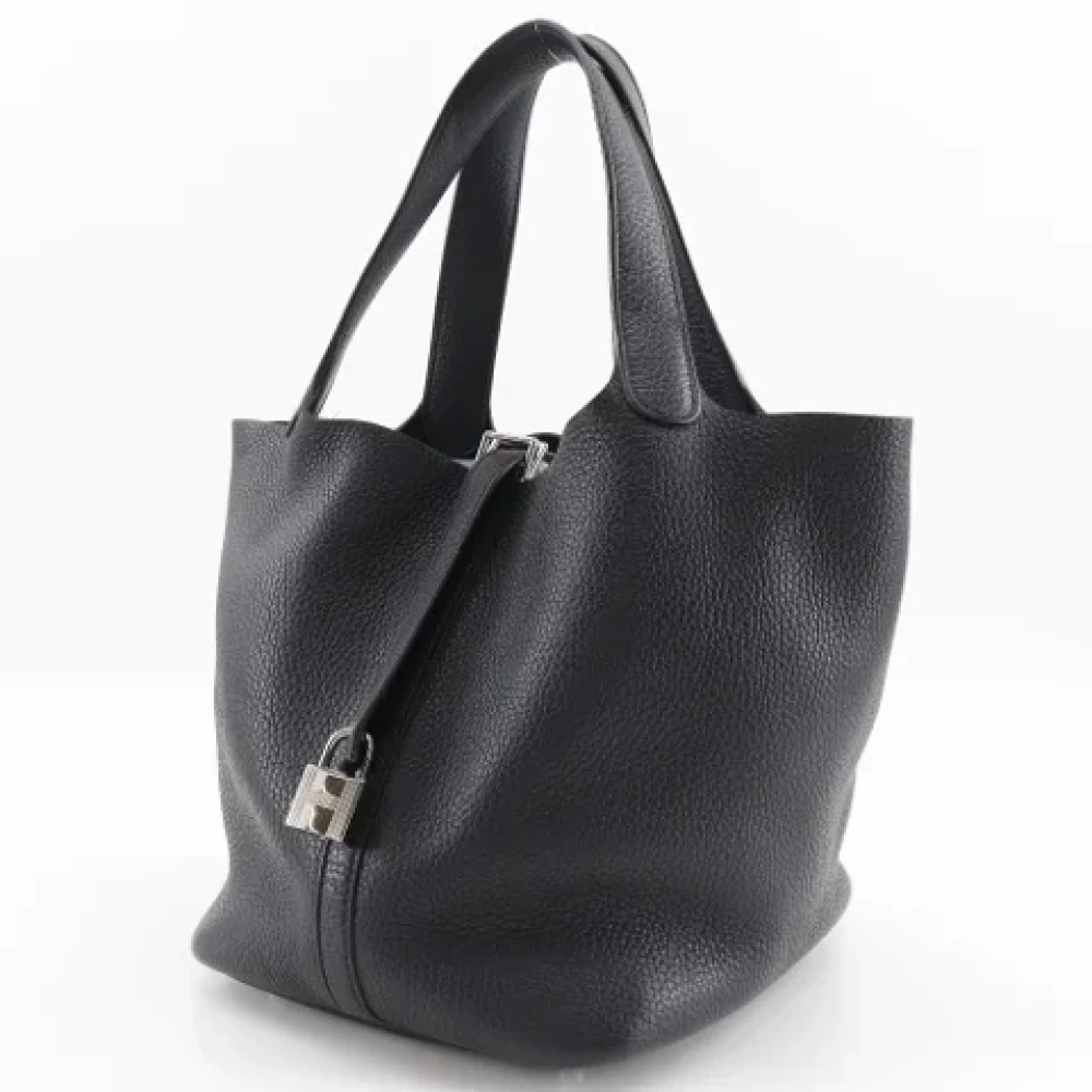 Hermès Vintage Pre-owned Leather handbags Black Dames