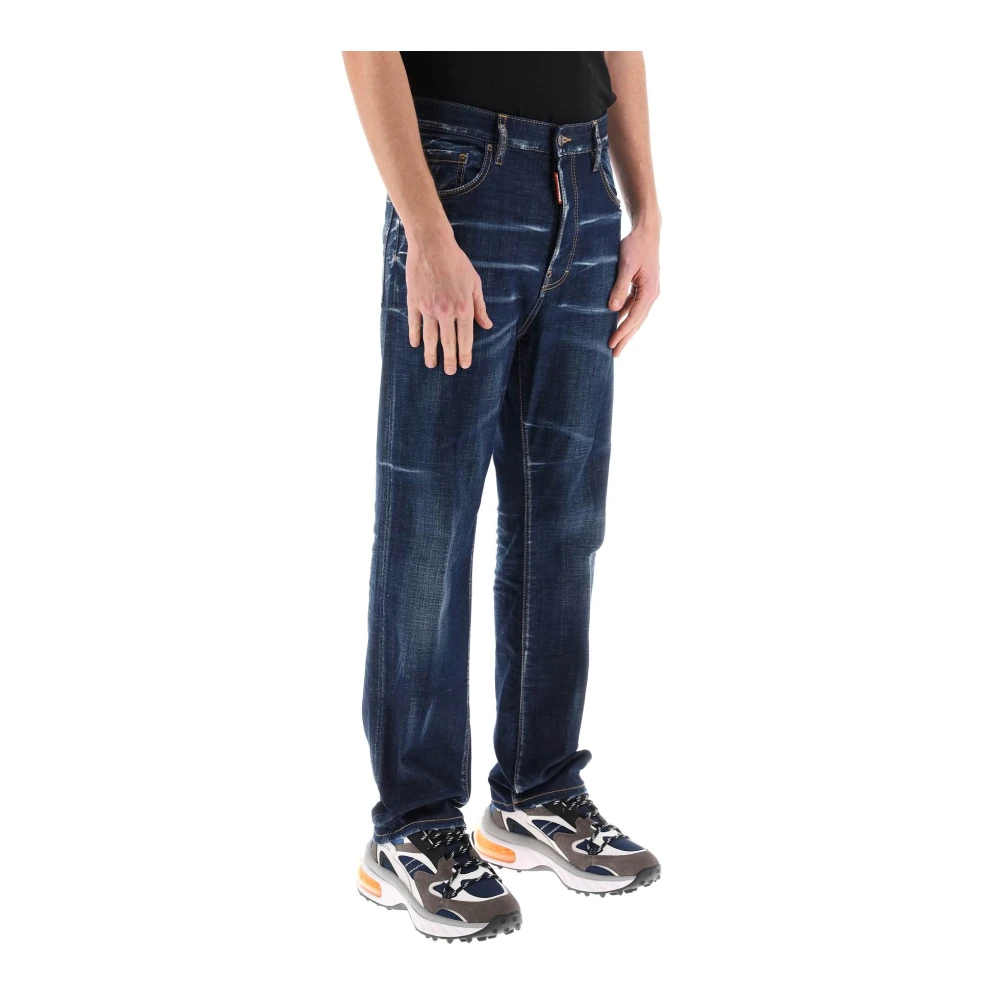 Dsquared2 Donker schoon gewassen jeans met taps toelopende snit Blue Heren
