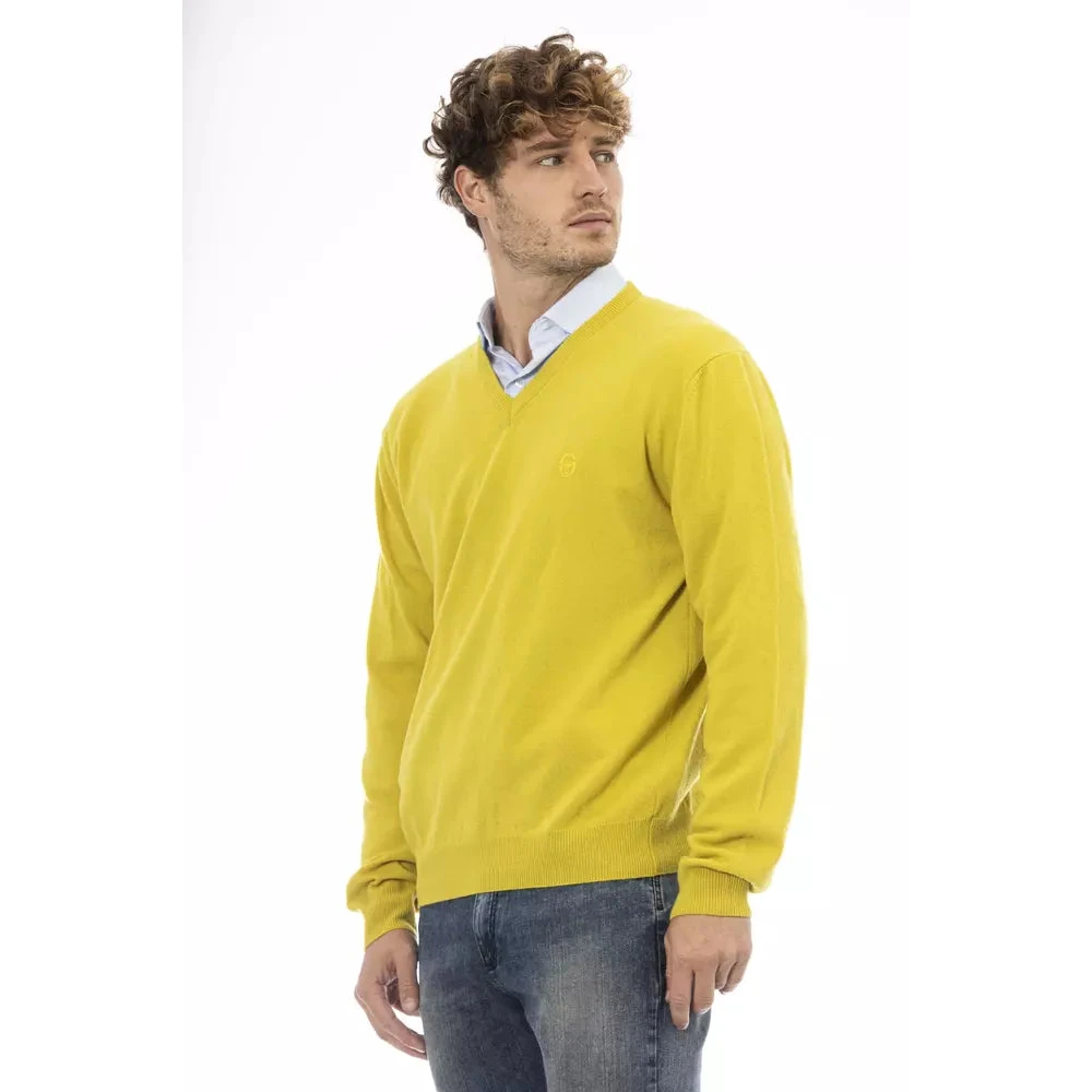 Sergio Tacchini Yellow Wool Sweater Yellow Heren