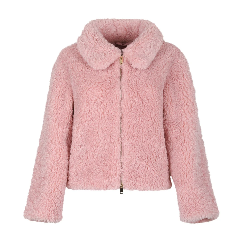 Pink Faux Fur Bello Jakke