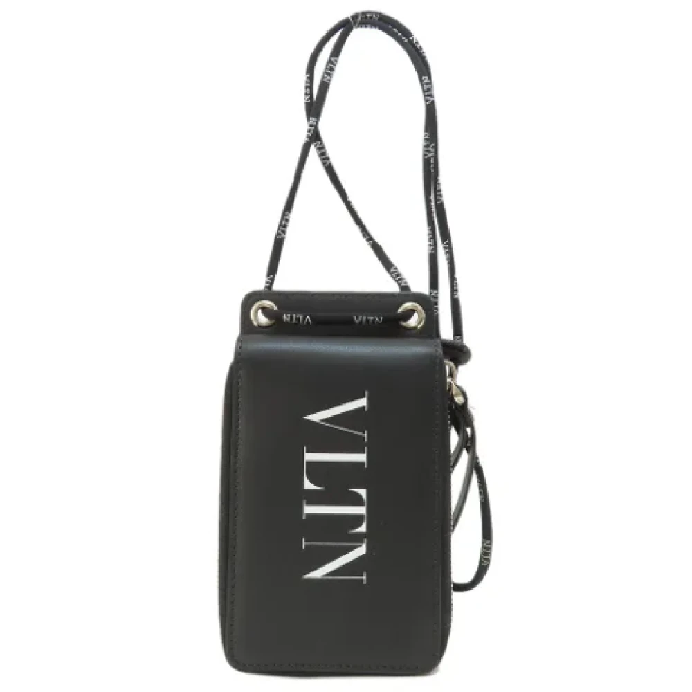 Valentino Vintage Pre-owned Leather wallets Black Dames