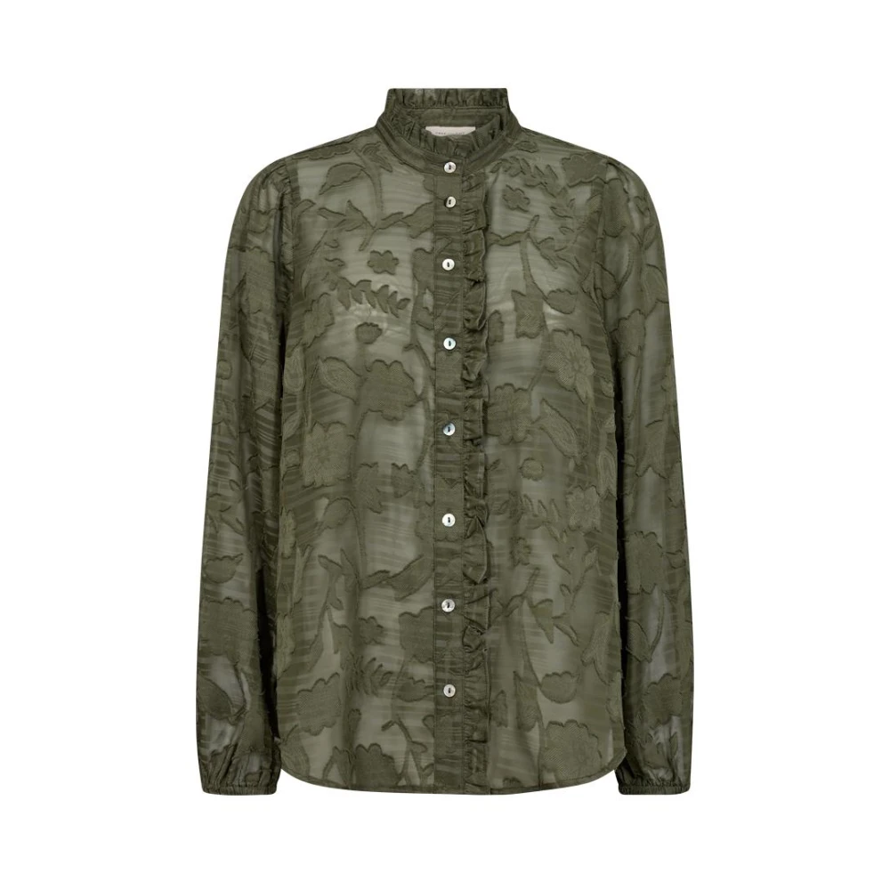 Freequent Groene Blouse met Stijl Fqcima Green Dames