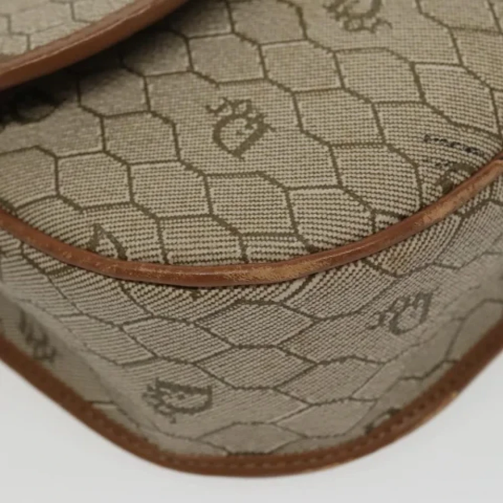 Dior Vintage Pre-owned Canvas shoulder-bags Beige Dames