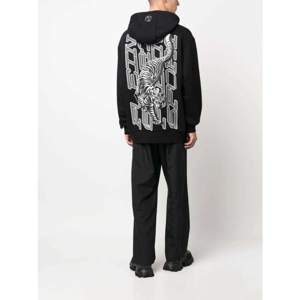 Plein Sport Zwarte Sweaters voor Sportieve Stijl Black Heren