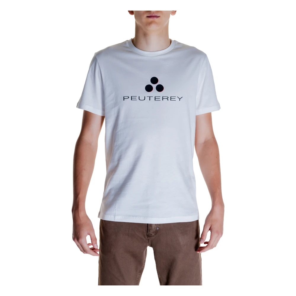 Peuterey Heren T-shirt Lente Zomer Collectie White Heren