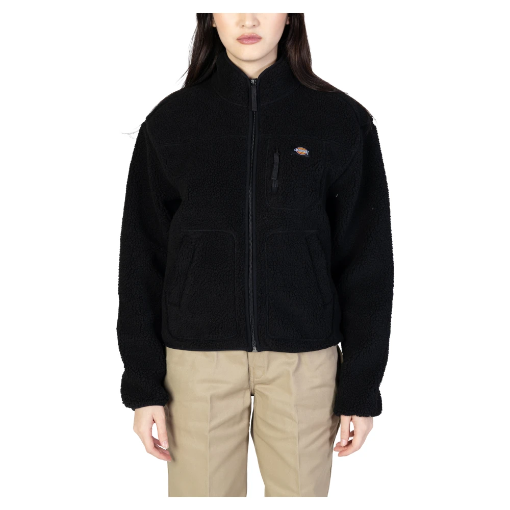 Dickies Stijlvolle damesjas met rits voor herfst winter Black Dames