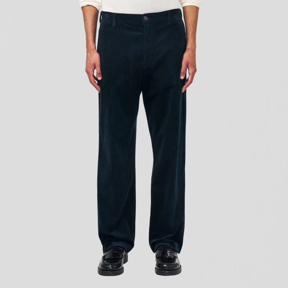 Nn07 Corduroy Navy Blue Broek Blue Heren