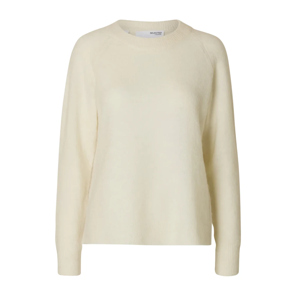 Bilde av Slflulu LS Knit O-Neck Snow White Detail:MELANGE M
