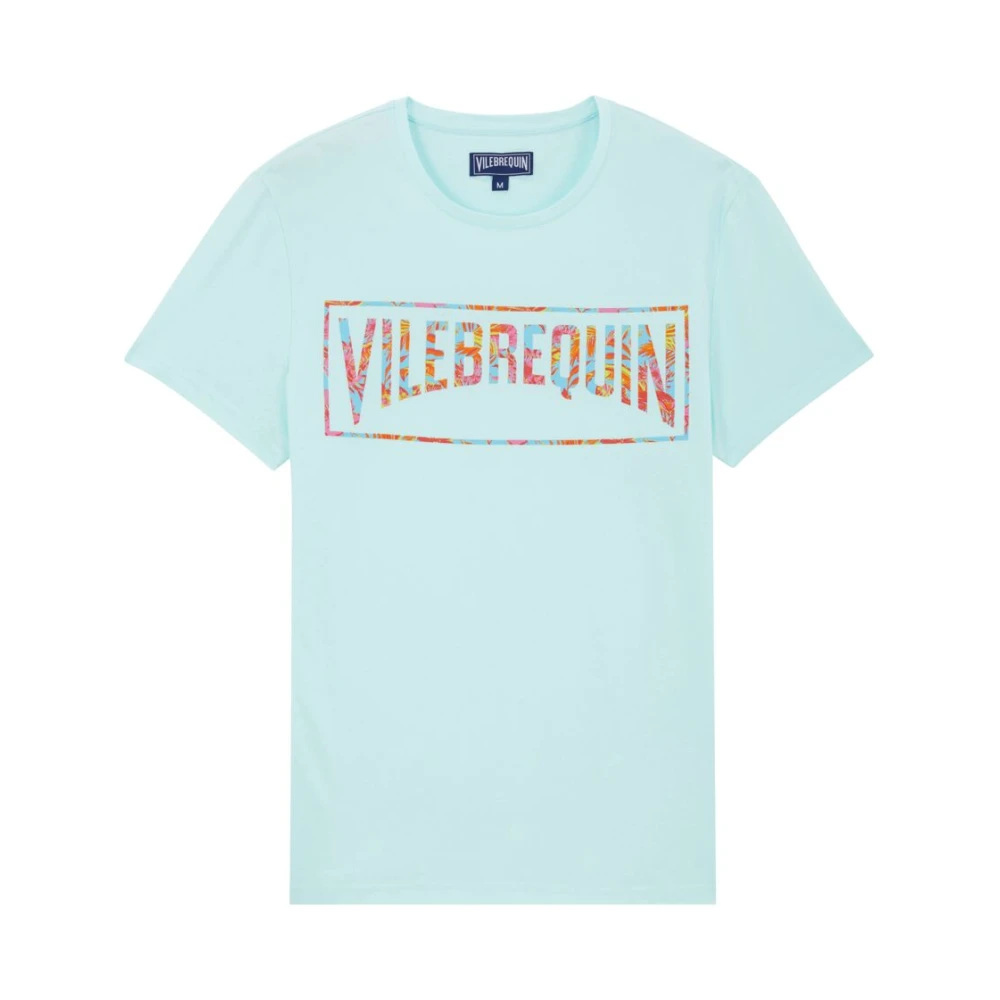Vilebrequin Tahiti Flowers Heren T-shirt Blue Heren