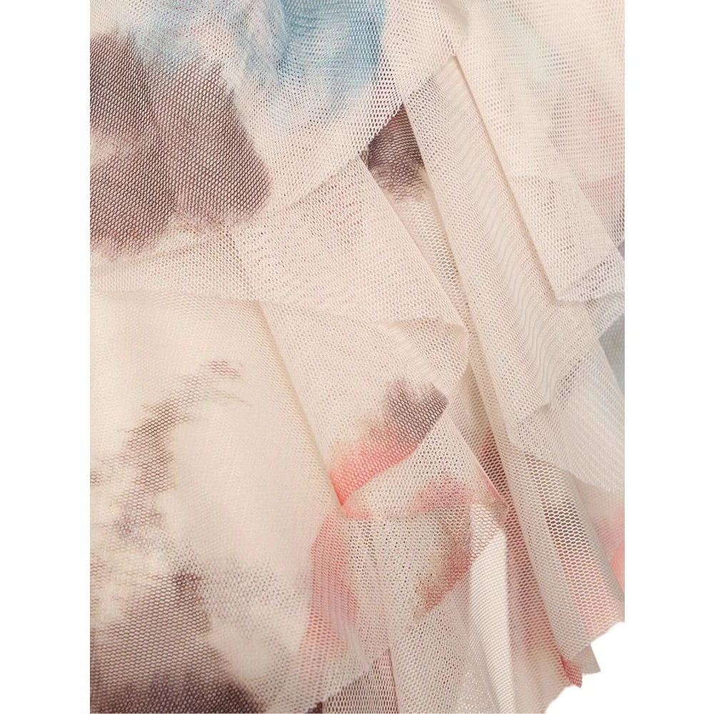 Philosophy di Lorenzo Serafini Beige Bloemenprint Gerimpelde Top Multicolor Dames