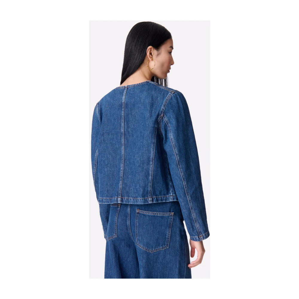 Vanessa Bruno Tweed Style Jeans Jack Blue Dames