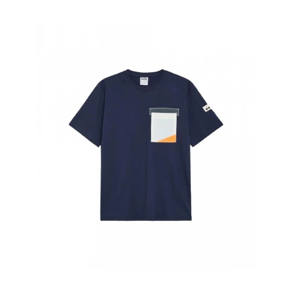 Diadora Gerecycled Katoenen Zak T-shirt Blue Heren
