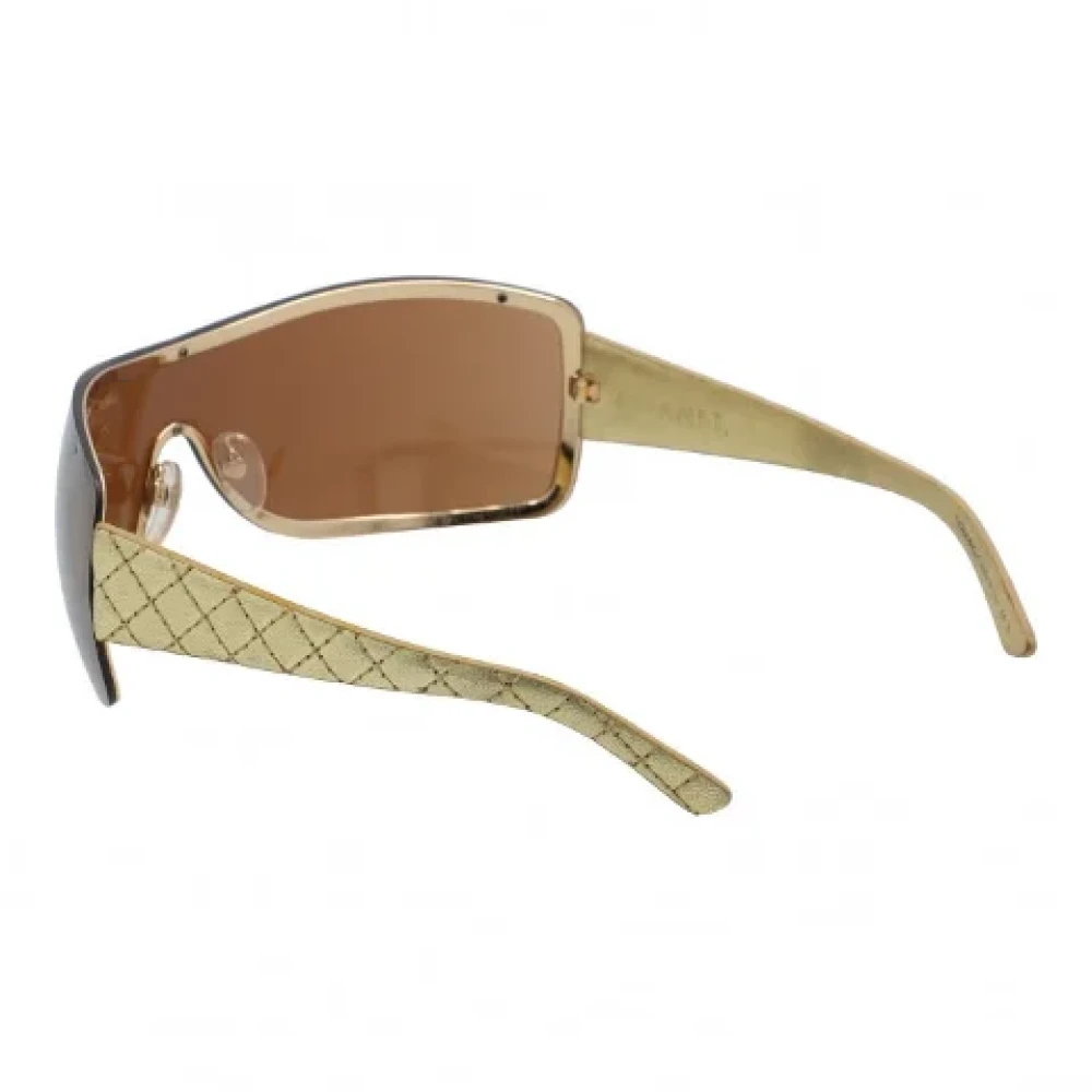 Chanel Vintage Pre-owned Fabric sunglasses Yellow Dames