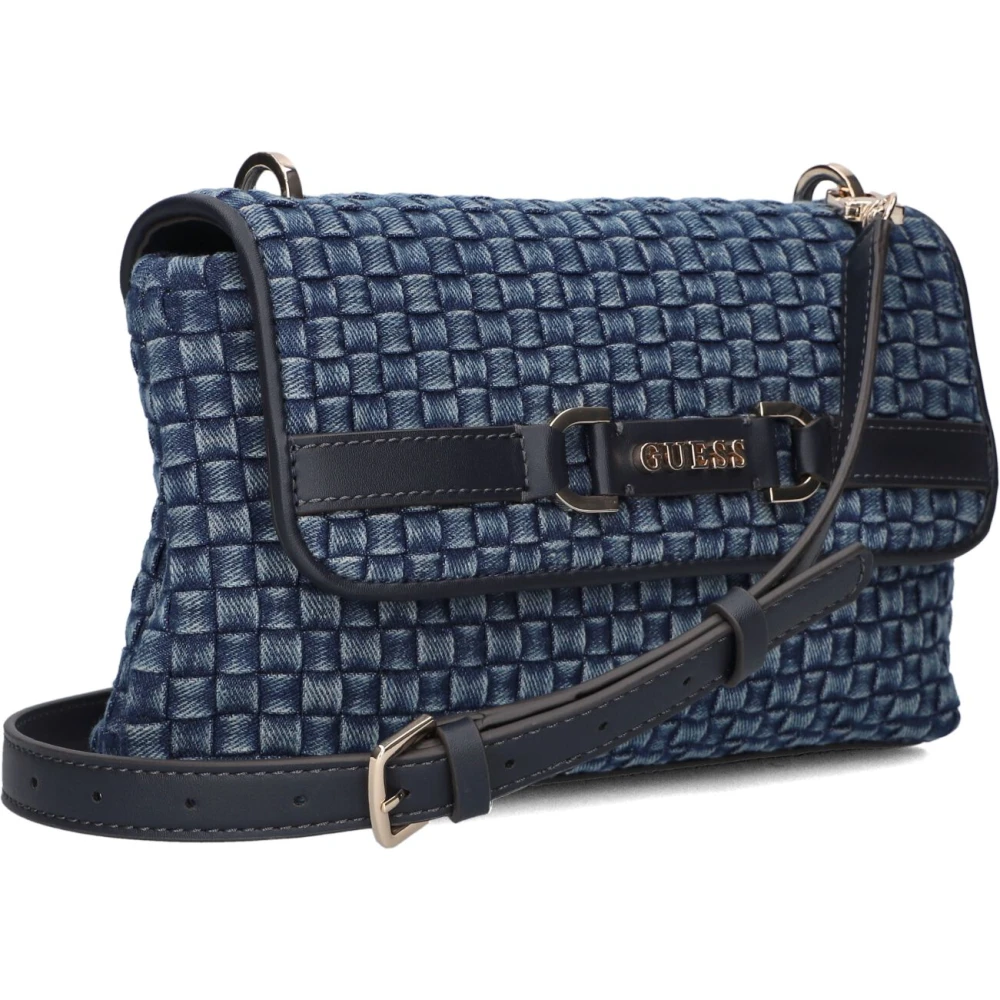 Guess Elegante Crossbody Flap Schoudertas Blue Dames