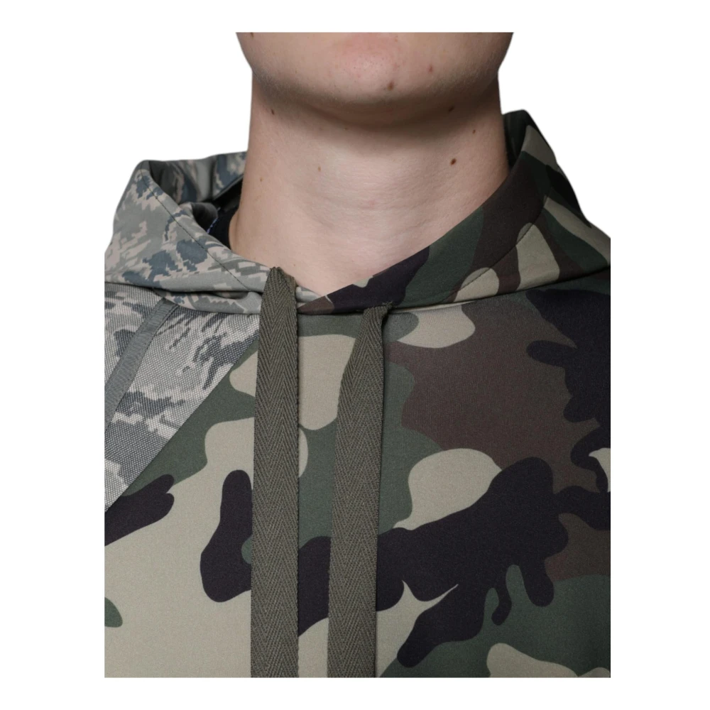 Dolce & Gabbana Camouflage Logo Hoodie Multicolor Heren