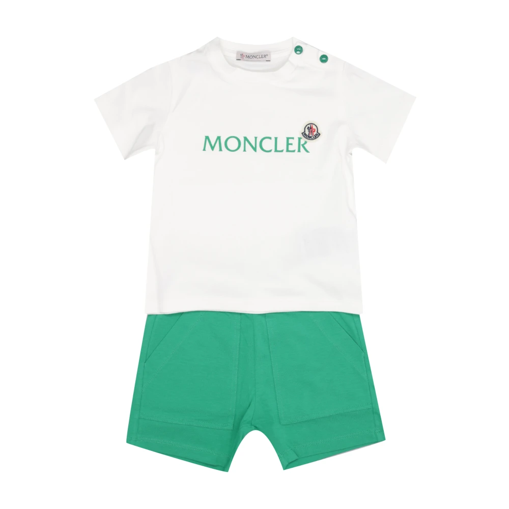 Moncler Barn Logo T-shirt och Shorts Set White, Pojke