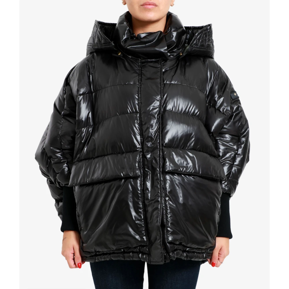 Tatras Zwarte Nylon Jas met Afneembare Capuchon Black Dames