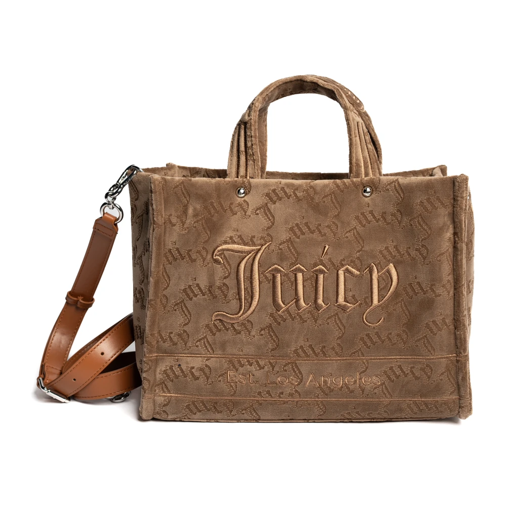 Juicy Couture Iris Velvet M.Shopper Bag Beige Dames