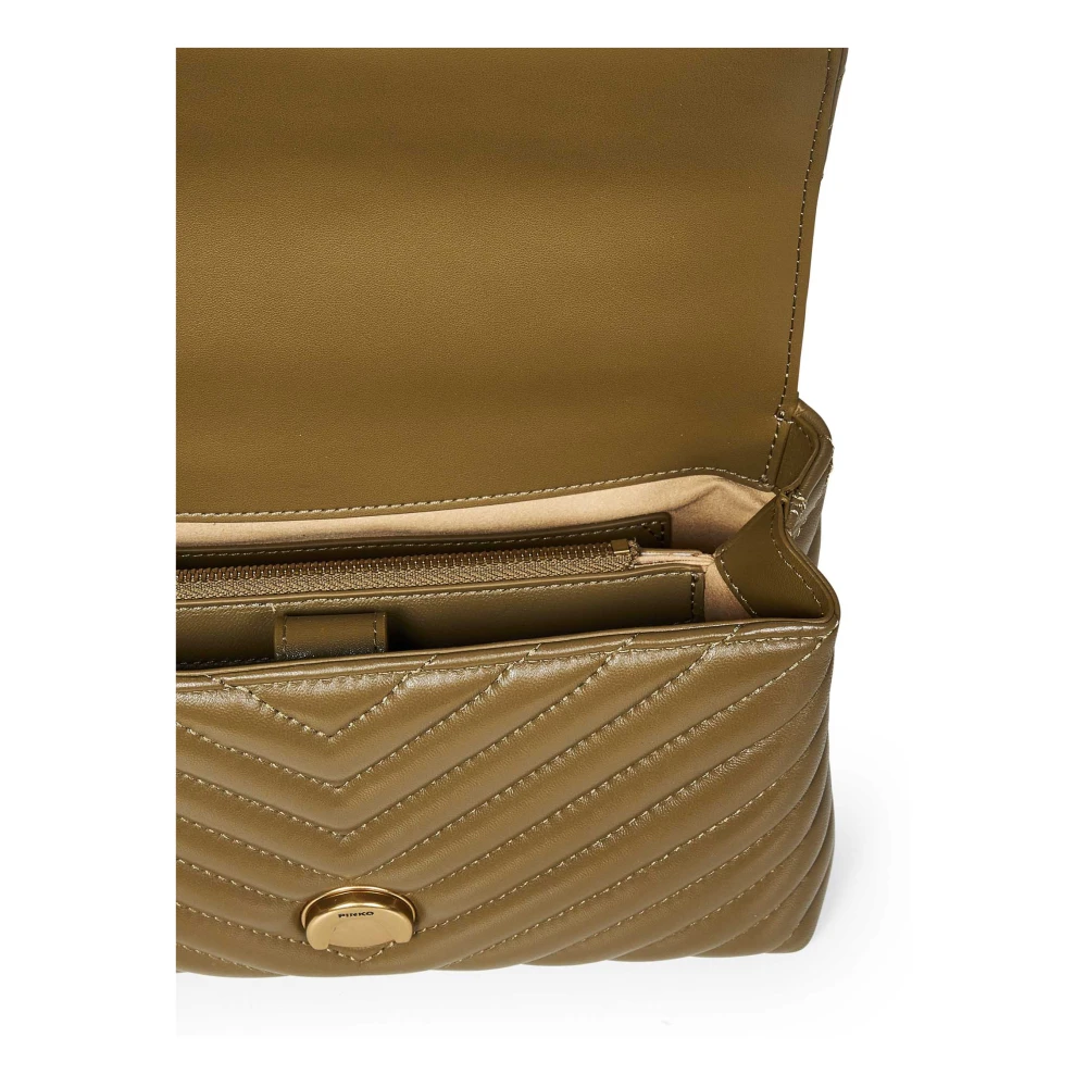 pinko Groene Chevron-Gestikte Handtas Green Dames