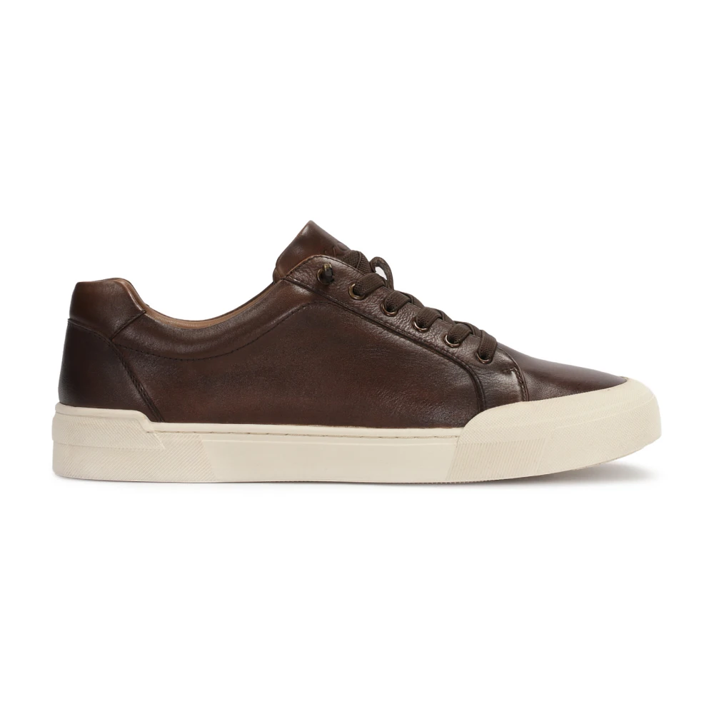 Kazar Bruine leren herensneakers Heren Schoenen