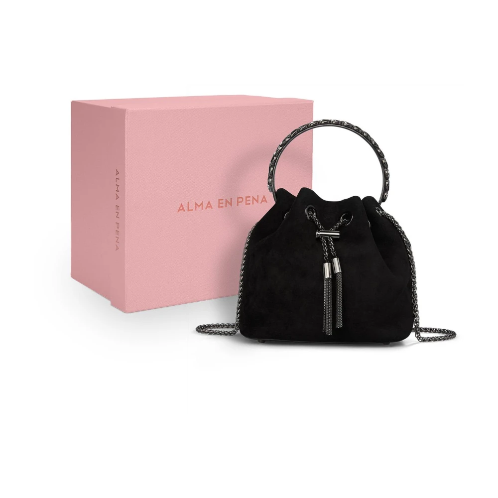 Alma en Pena Emmer tas hanger detail Black Dames