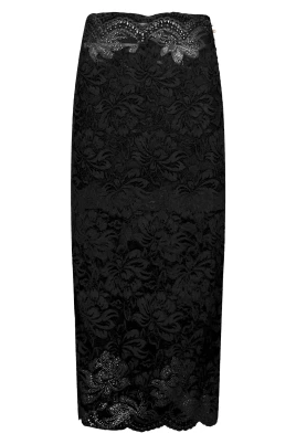 Studded Lace Midi Skirt