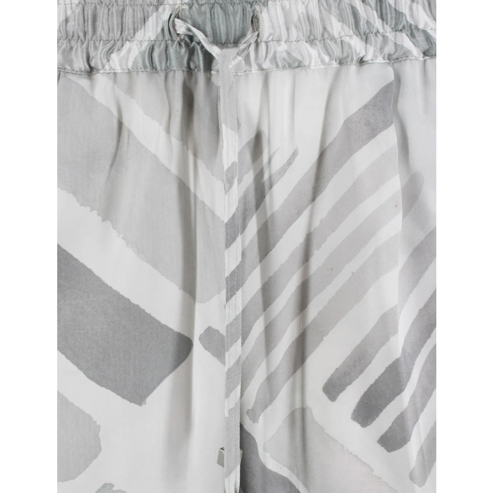 Kiton Zijden Rechte Elastische Broek Gray Dames