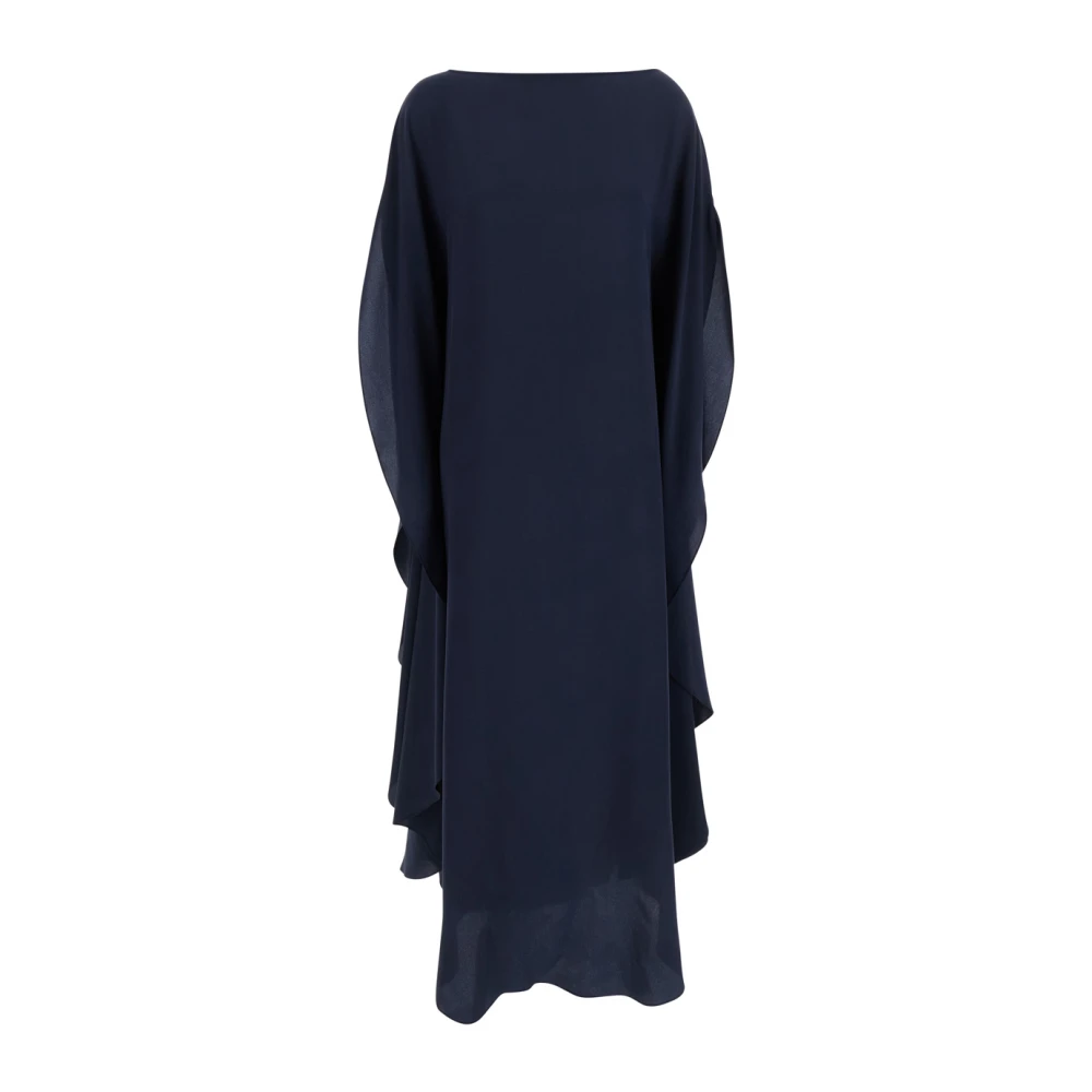 Gianluca Capannolo Midnight Blue Zijden Jurk met Wijde Mouwen Blue Dames