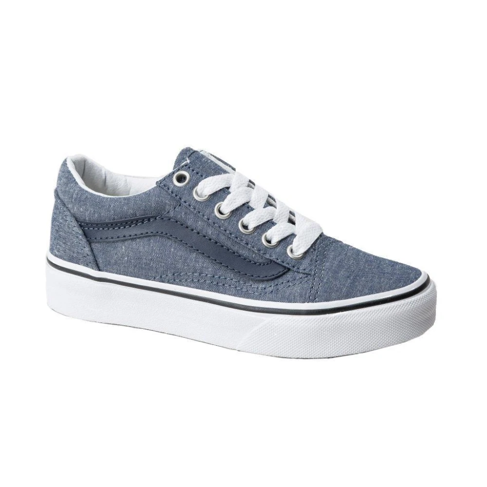 Vans Unisex Kids Blue Kids Sneakers, 31 Eu, Denim Old Skool Trainers