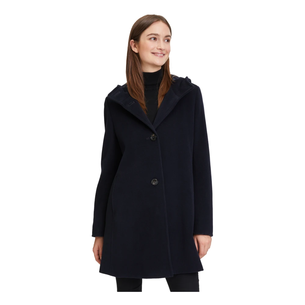 Gil Bret Wollen jas met capuchon Blue Dames