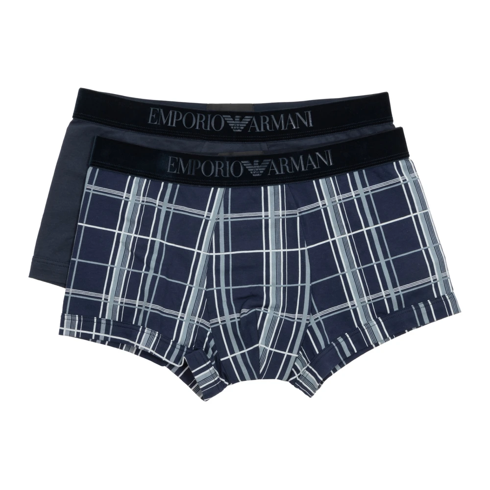 Emporio Armani Abstract Multicolor Boxer 2-Pack Blue Heren