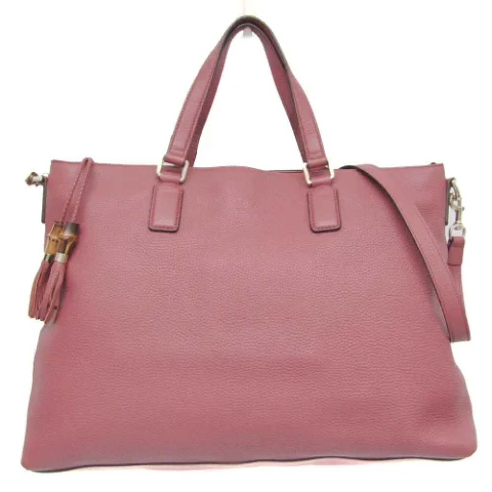 Gucci Vintage Pre-owned Leather gucci-bags Pink Dames