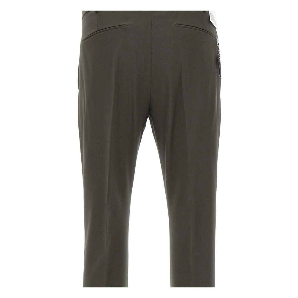 PT Torino Groene wollen broek Slim Fit Green Heren