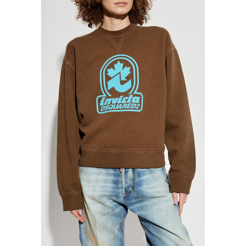 Dsquared2 Gedrukte sweatshirt Brown Dames