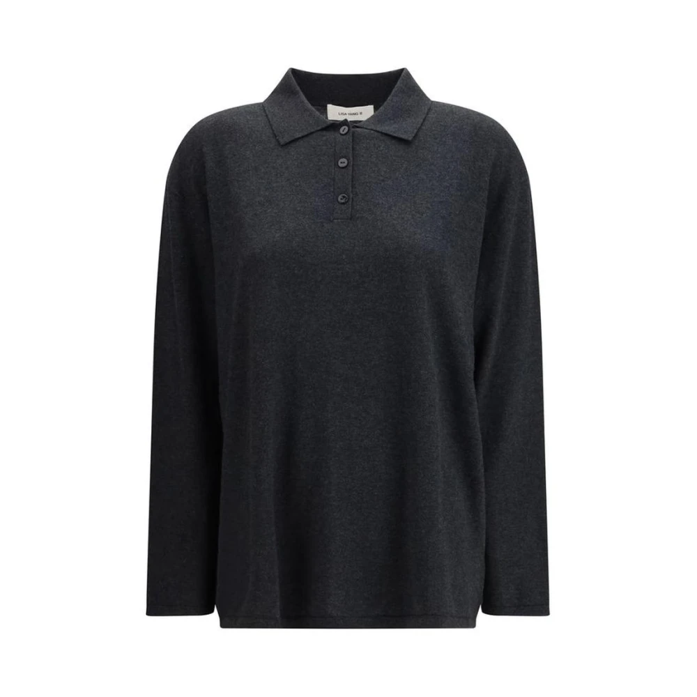 Lisa Yang Women's Gray Cotton Crew Neck Sweatshirt