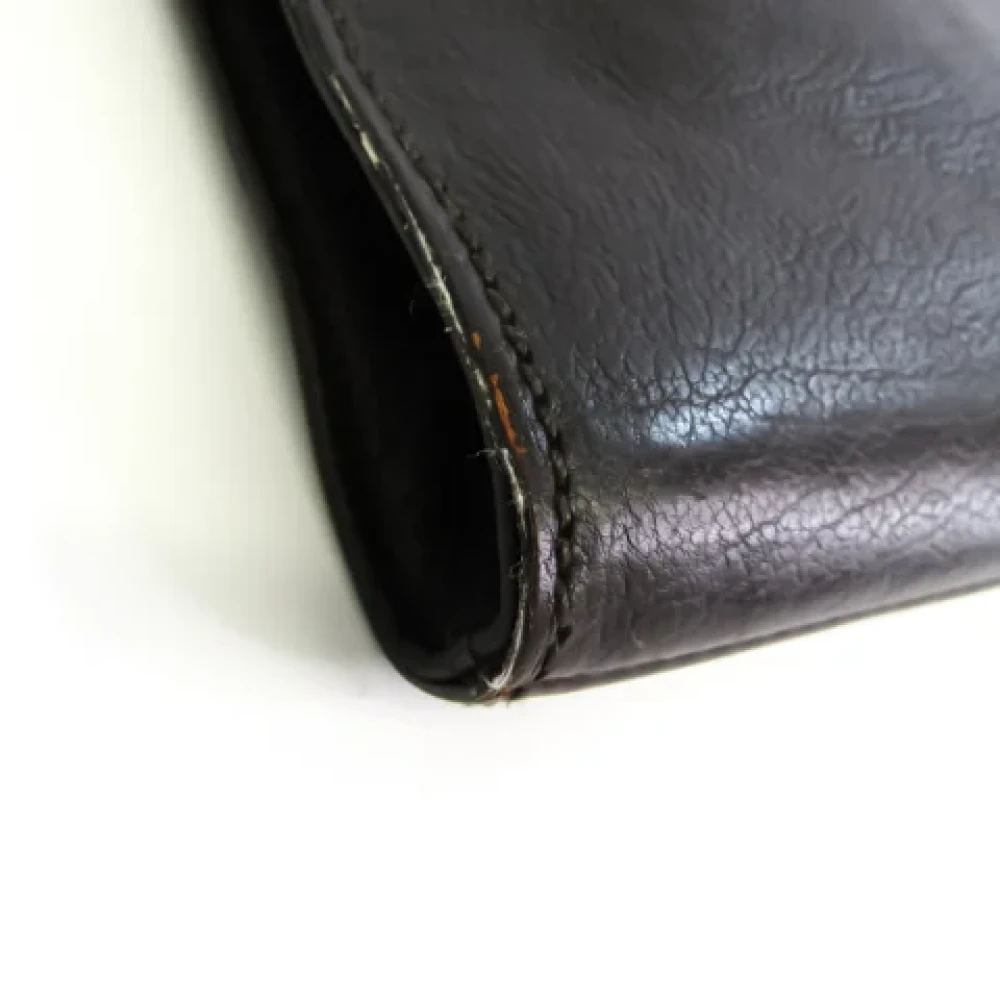 Yves Saint Laurent Vintage Pre-owned Leather clutches Brown Dames