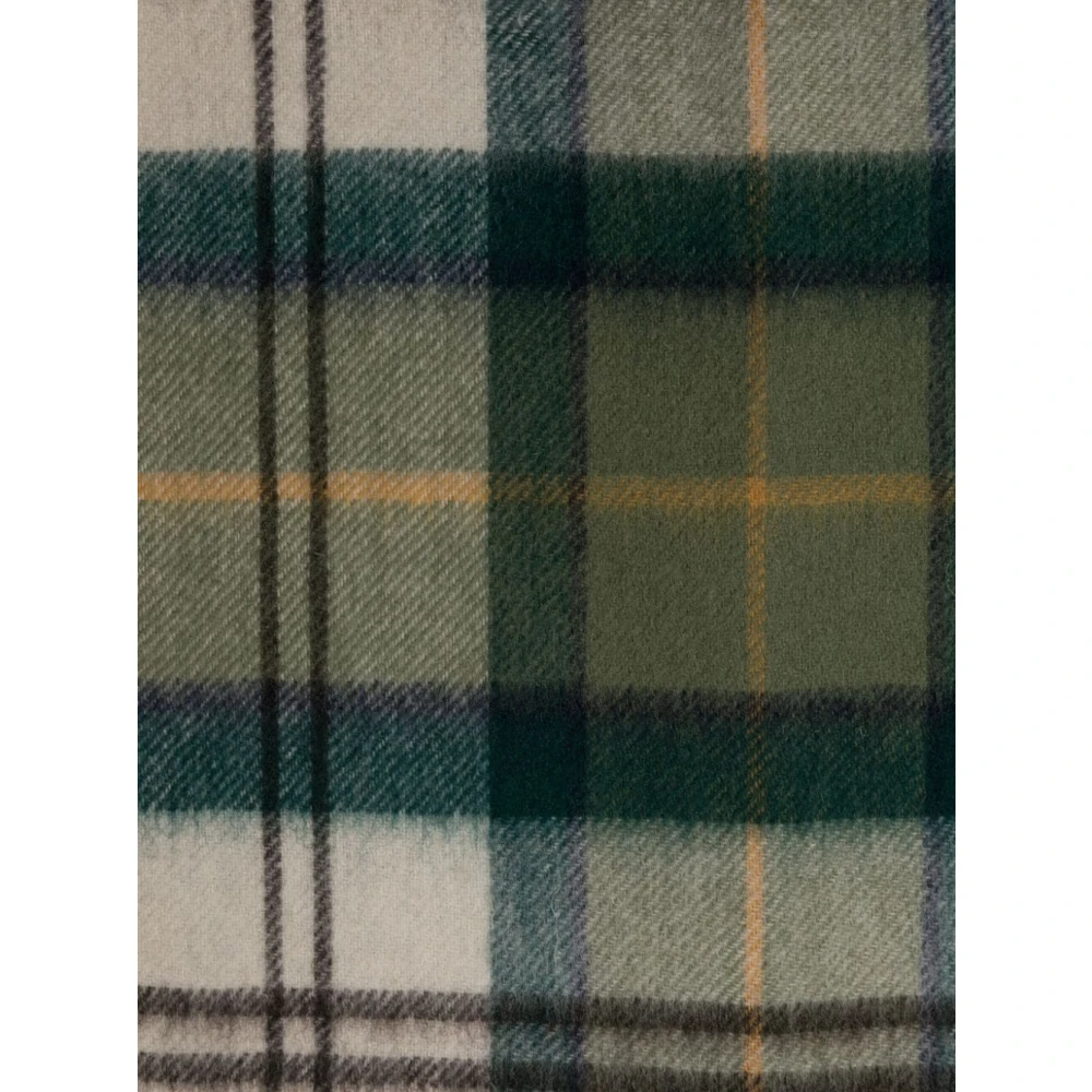 Barbour Groene Tartan Wol-Kasjmier Sjaal Green Heren