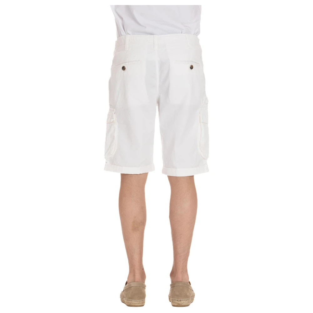 Myths Witte Linnen Bermuda Shorts Comfort White Heren